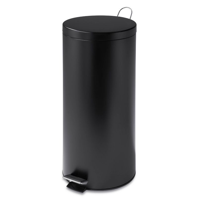 Honey-Can-Do 30 Liter Step Trash Can - Black