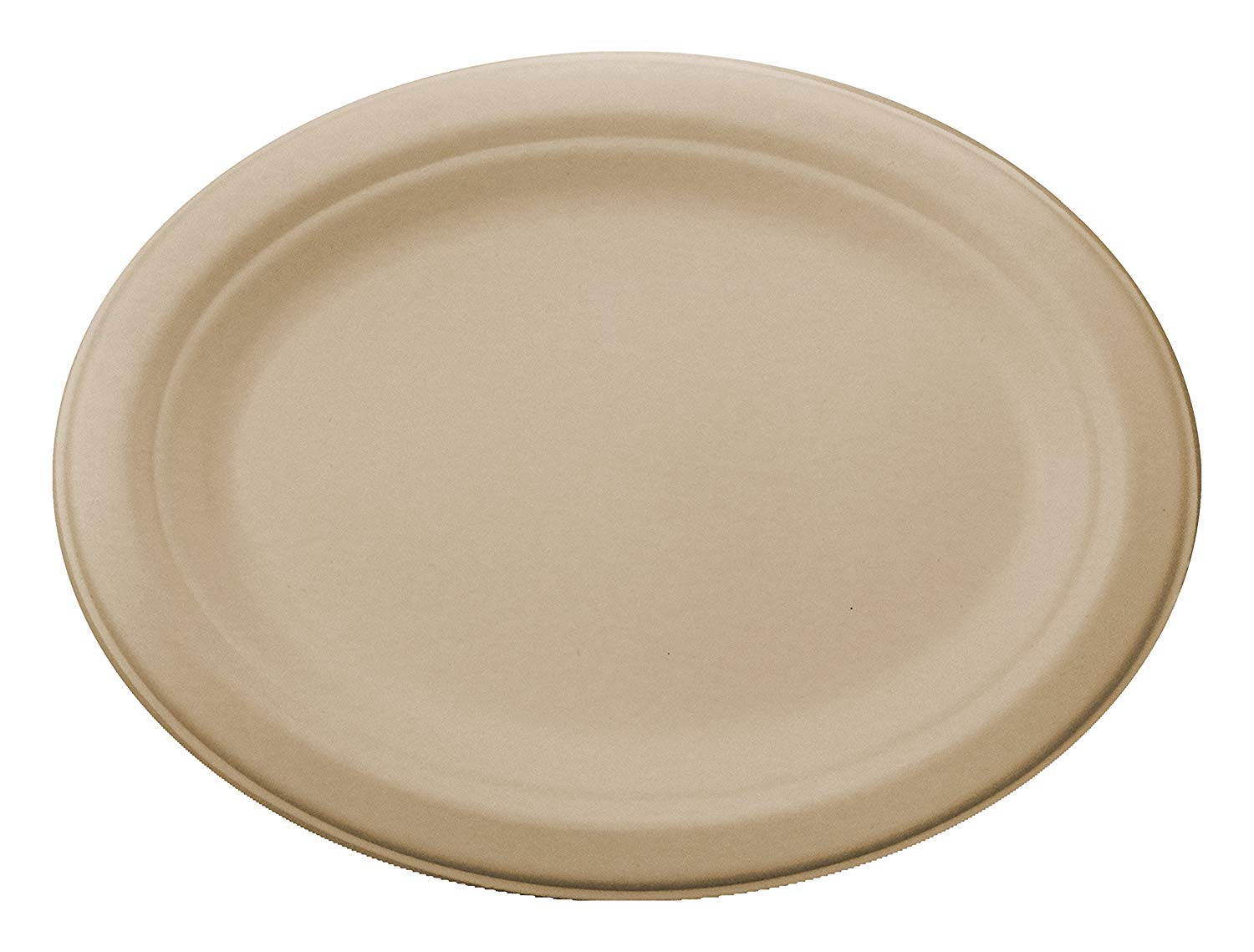 PL-SC-U12O 100% Compostable Plant Fiber Oval Plates, 12"(Pack of 500)