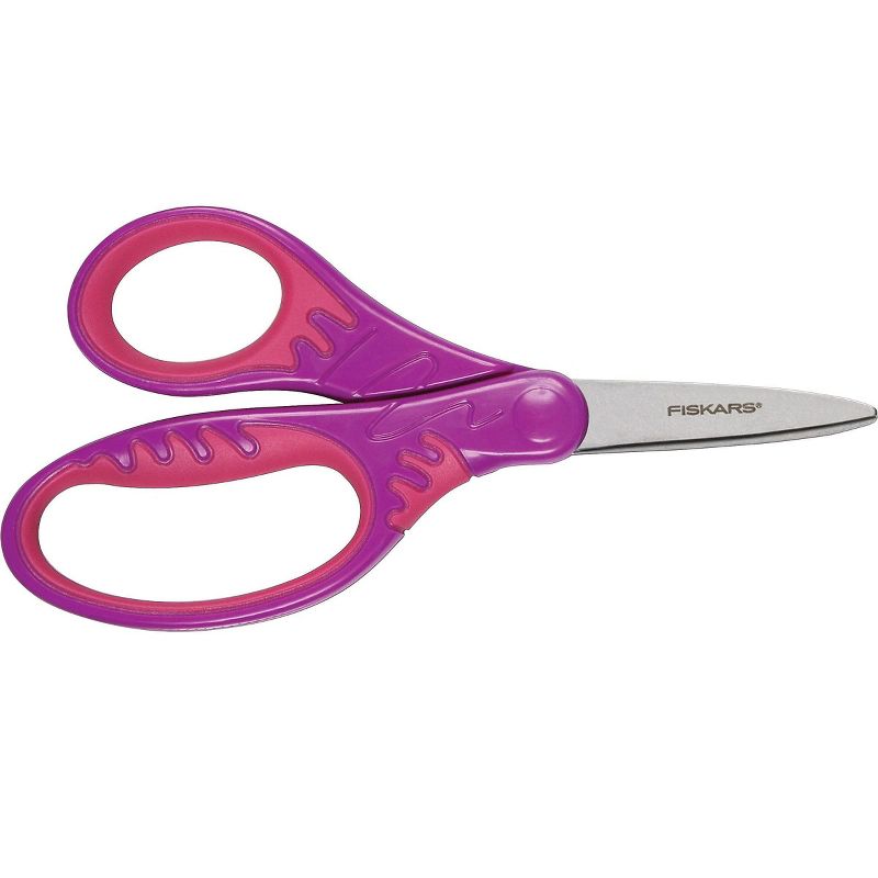 Fiskars Softgrip 5" Stainless Steel Kid's Scissors Pointed Tip 180870