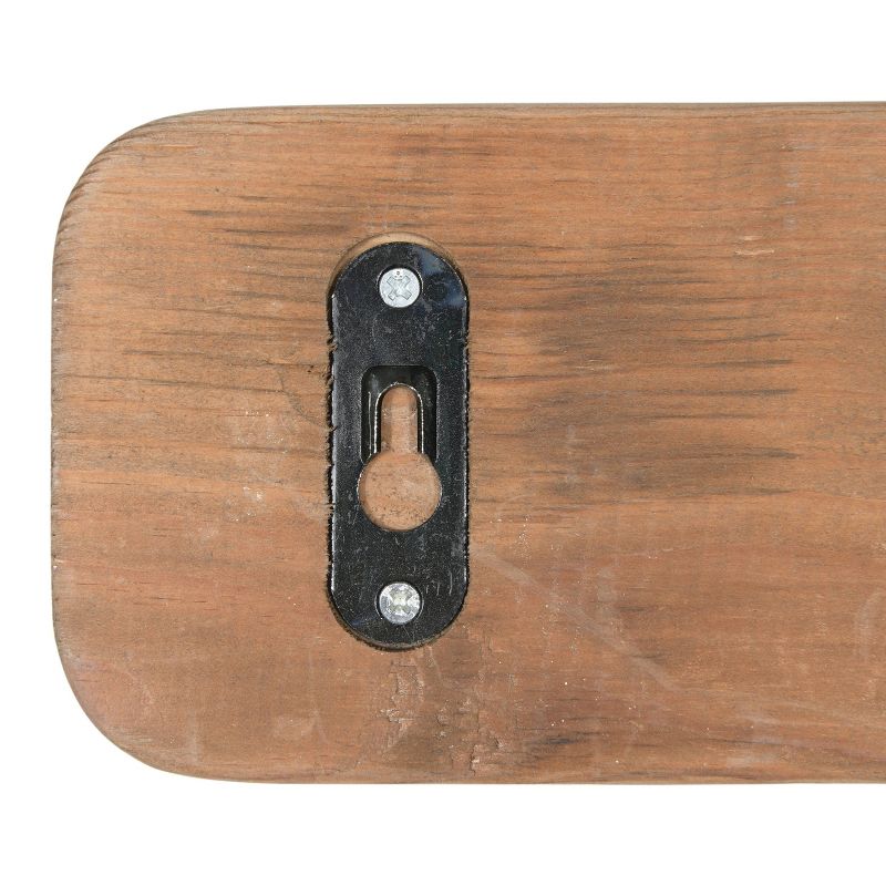 Reclaimed Wood Wall Hook with 4 Hooks Natural - 3R Studios