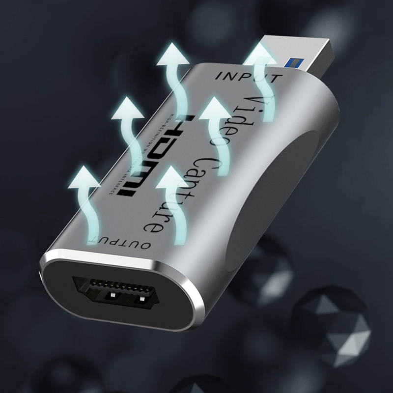 1080P 60Hz USB 3.0 Video Capture Card Video Game Live OBS Audio HDMI to USB Hub Plug And Play Broadcast Compatible with Windows Mac Os