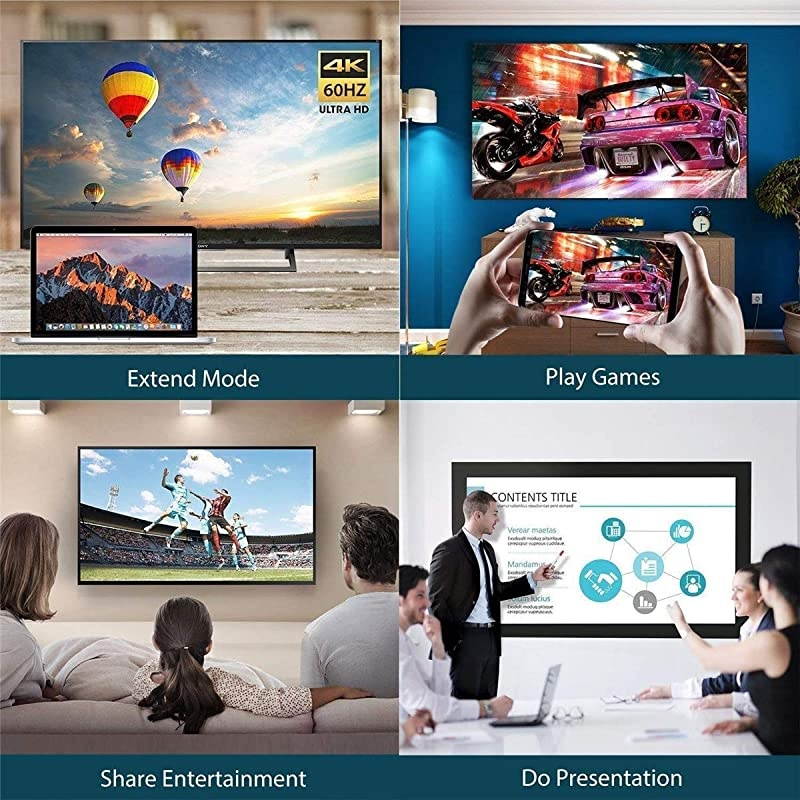 to VGA Adapter 3020 to VGA Adapter MultiDisplay Video Converter PC Laptop Windows 788110Desktop Laptop PC Monitor Projector HDTV Chromebook No Need CD Driver Black