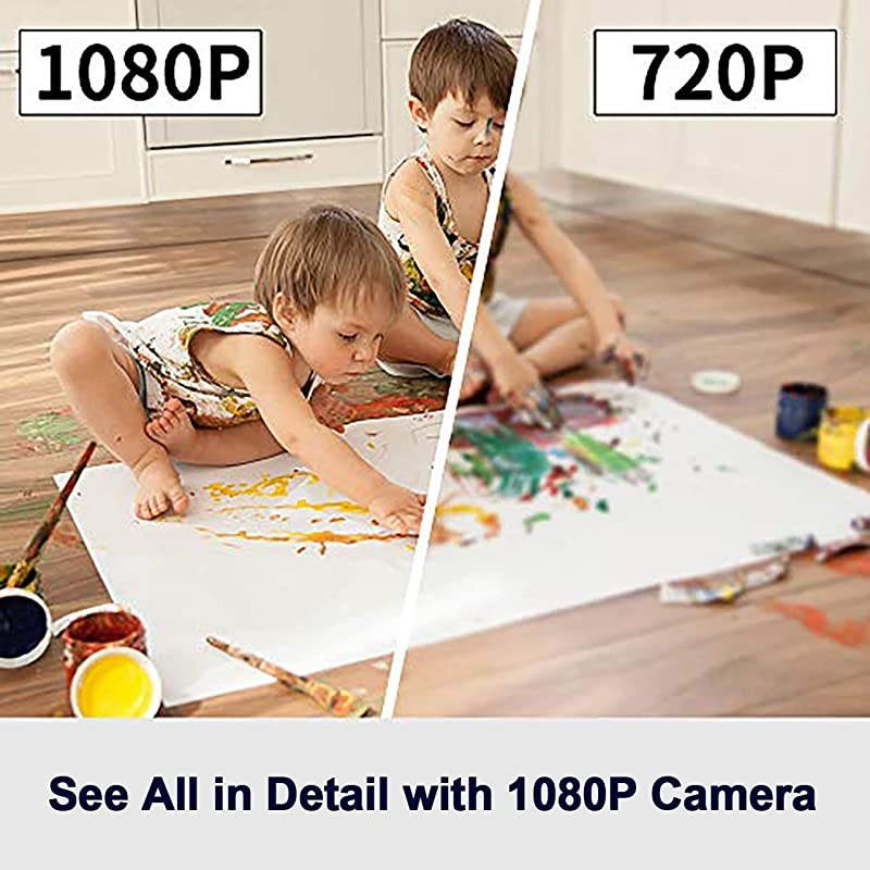 Camera - 1080P Camera with Phone App, Pan/Tilt/Zoom Home Camera with 2-Way Audio, AI Human Detection, Night Vision, Cloud Storage/TF Card, Compatible with Alexa, Camera for Pets/Baby