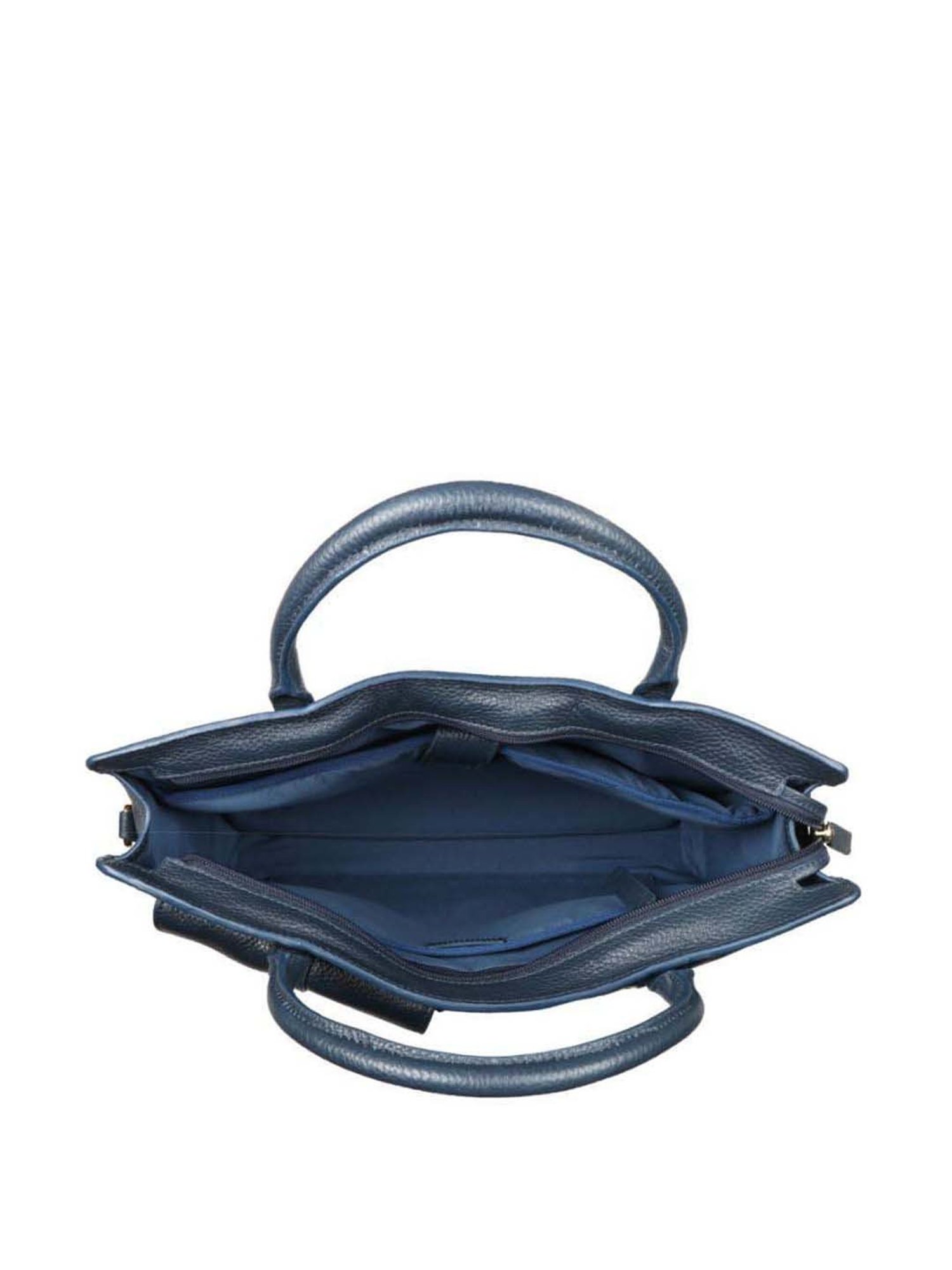 Hidesign Palo Alto Burbank-Andora Blue Leather Large Messenger Bag