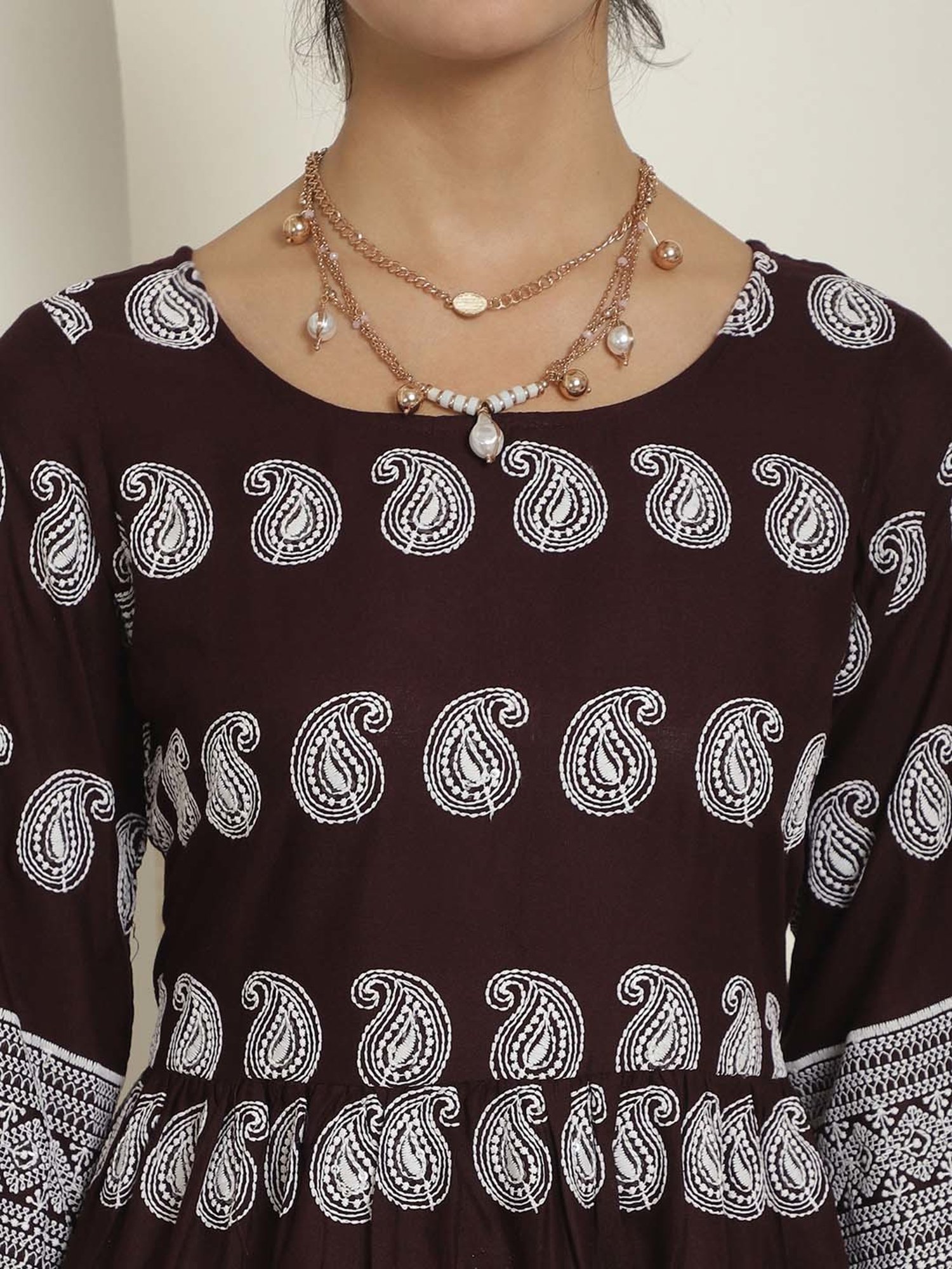 Indian Needle Purple Tunic & Pant Set