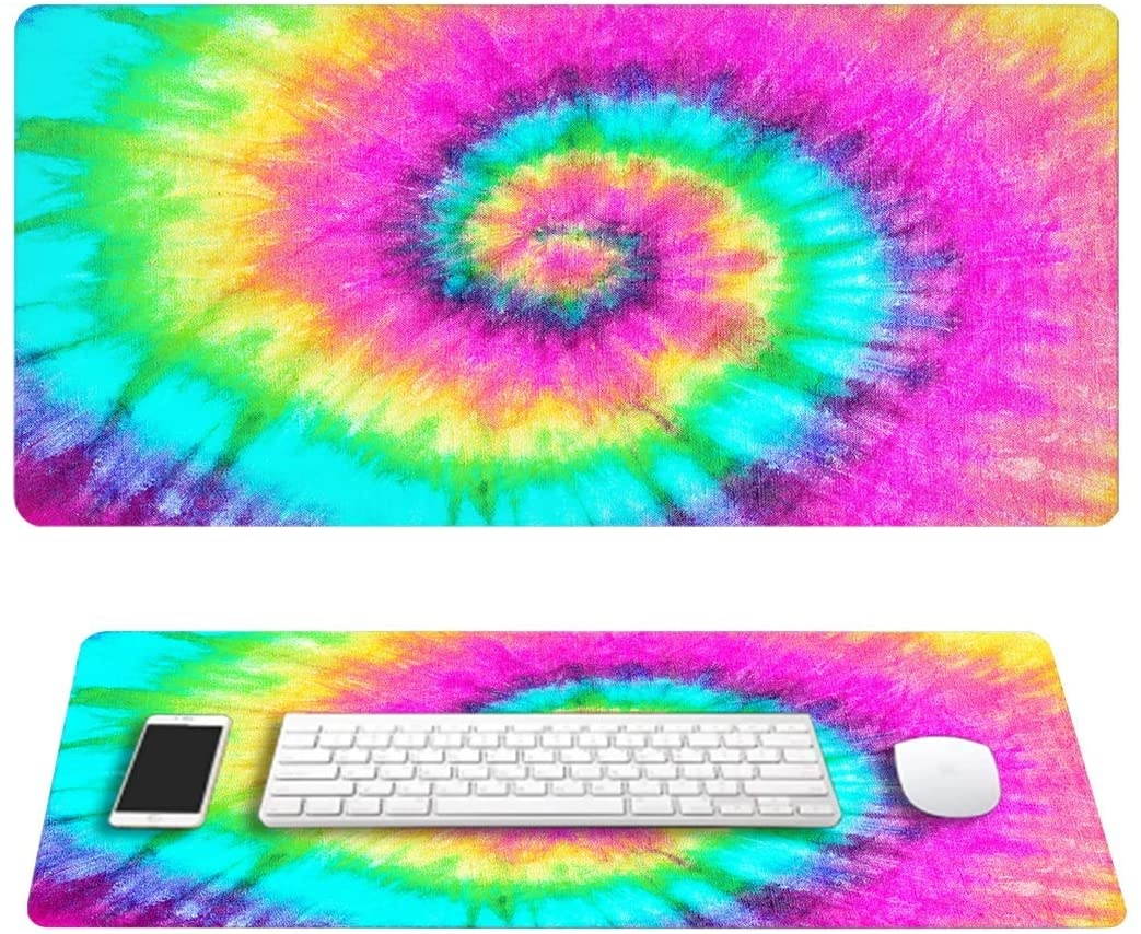 Cool Tie Dye Fashion Young Mouse Pads - Large Gaming Mouse Pad - Non-Slip Rubber Rectangle Durable Mouse Pads - Beautiful Office Mouse Pad 15.7 X 27.5 Inch (400mmX700mmX2.5mm)