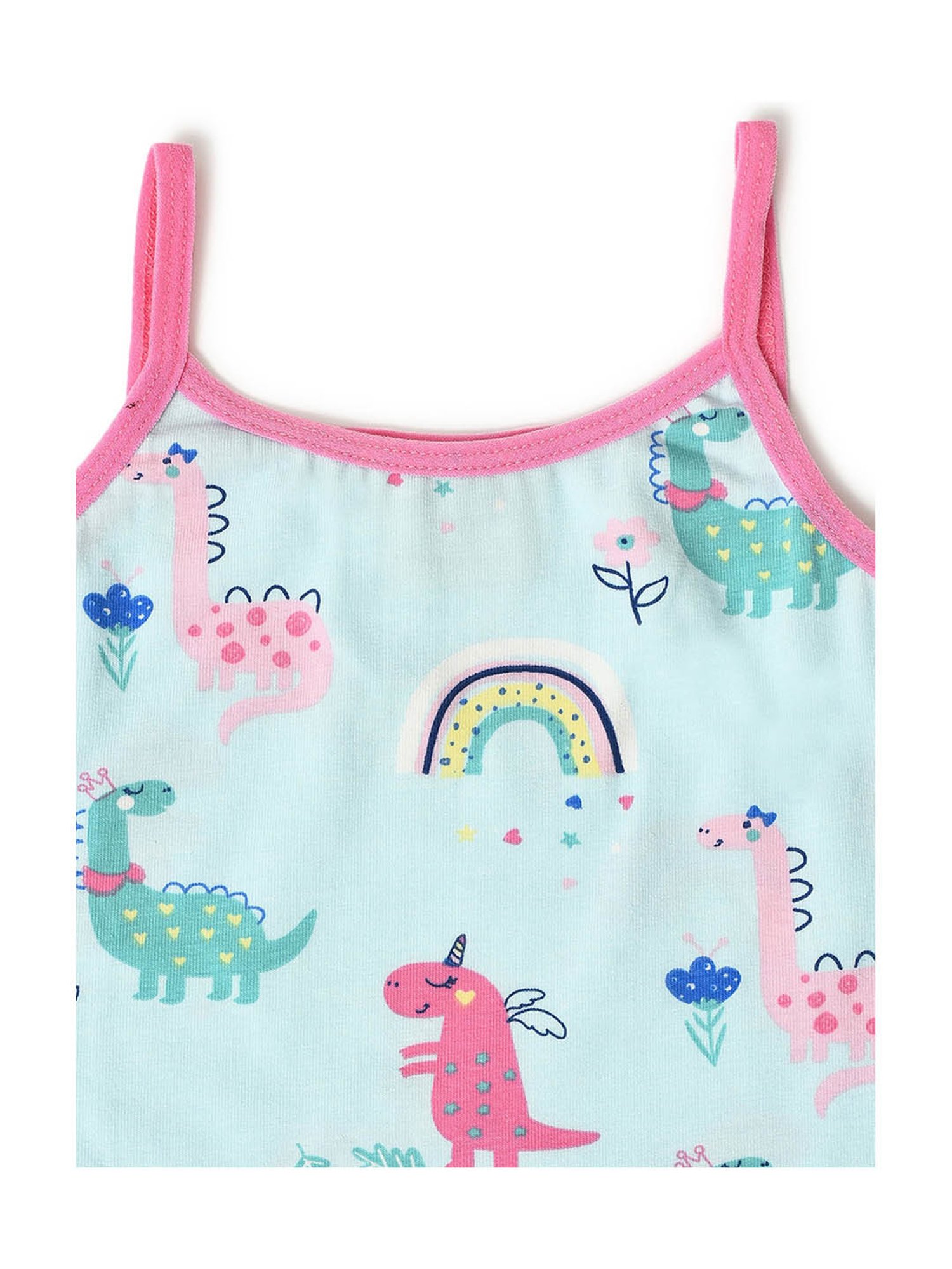 MiArcus Kids Blue Printed Tank Top with Shorts