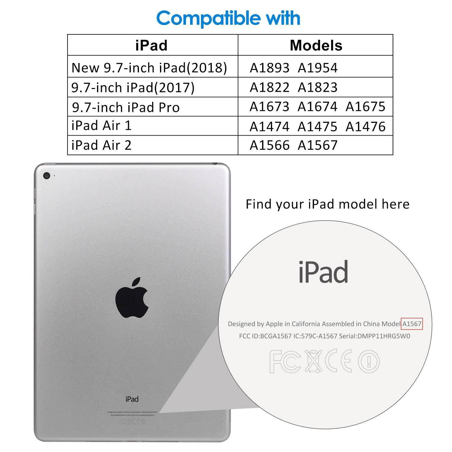 JETech iPad 2017 9.7-inch, iPad Air, iPad Air 2, iPad Pro 9.7 Tempered Glass Screen Protector Film - 0338