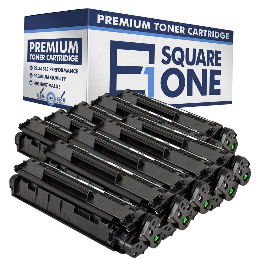 eSquareOne Compatible Toner Cartridge Replacement for HP 12A Q2612A (Black, 10-Pack)