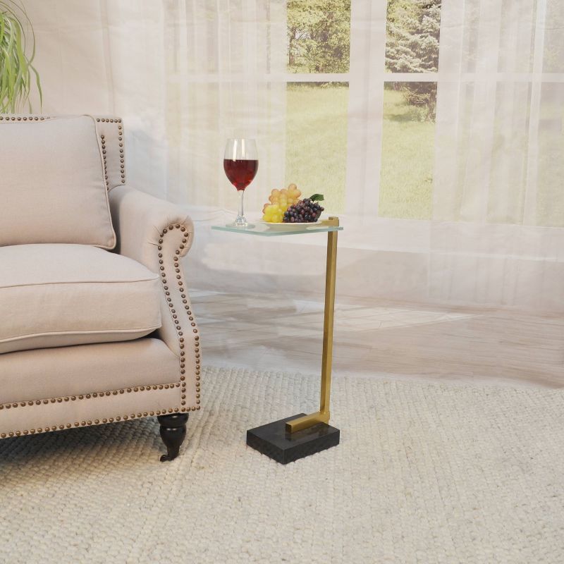 Remy Drink Table Gold/Black - Carolina Chair & Table