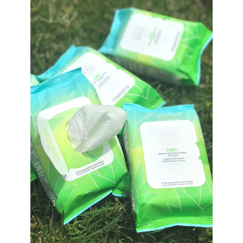 C'est Moi Clarify Blemish Cleansing Wipes For Acne - 30ct