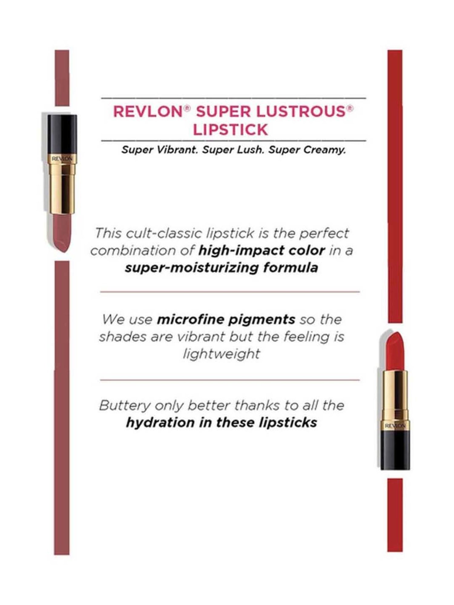 Revlon Super Lustrous Lipstick Bold Matte Showy Red - 4.2 gm