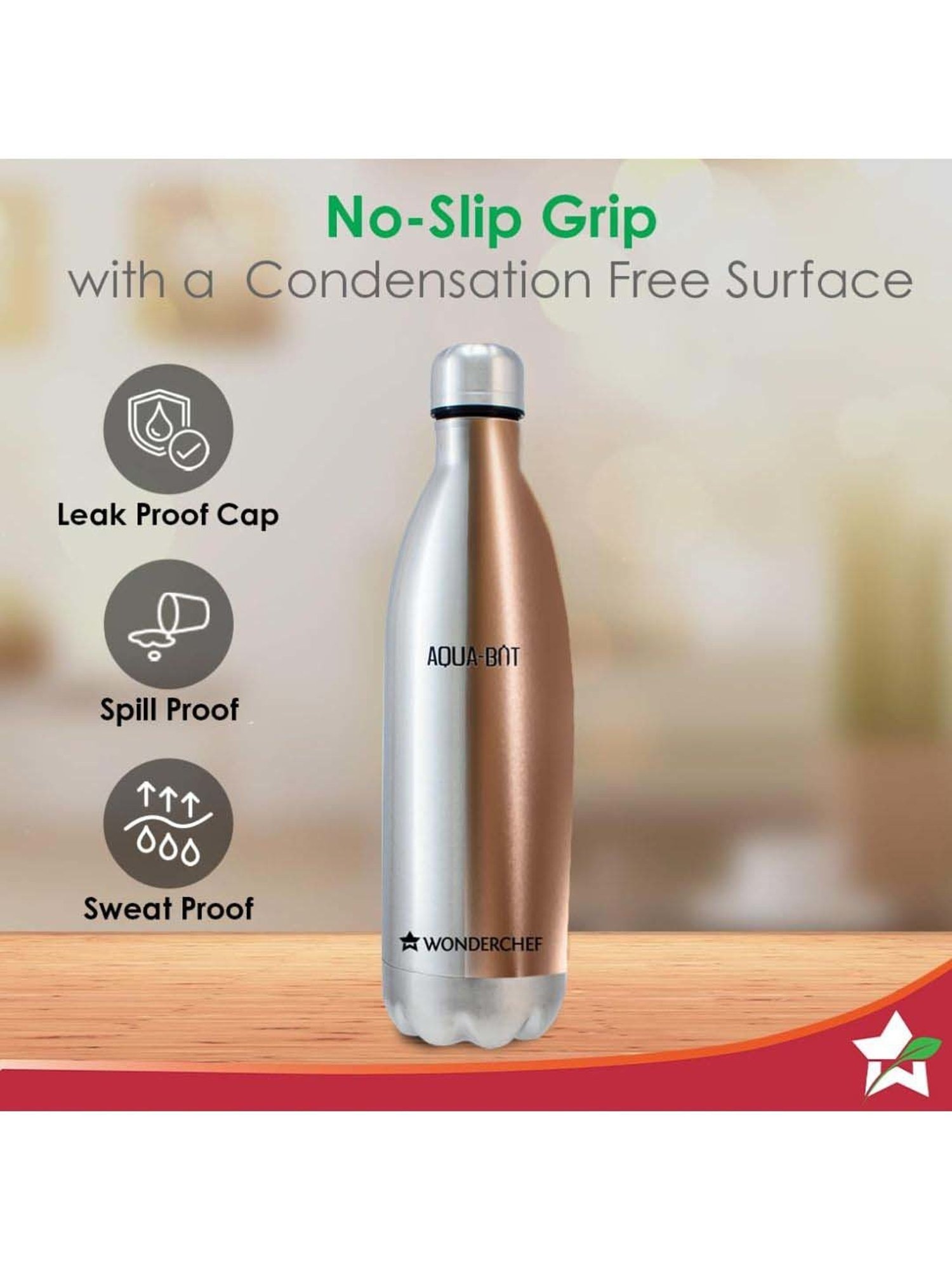 Wonderchef Aqua-Bot Double Wall Vacuum Insulated Flask