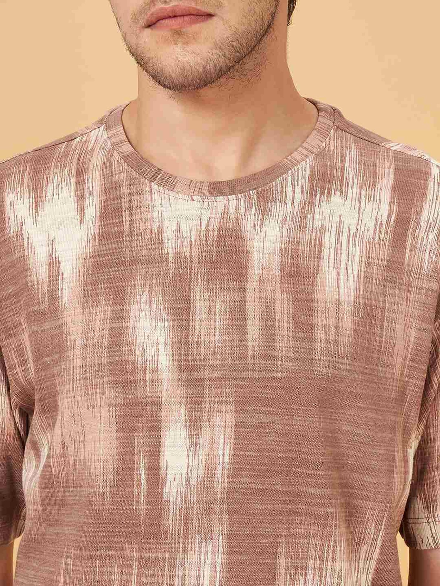 7 Alt By Pantaloons Whitecap Gray Cotton Relaxed Fit Printed T-Shirt