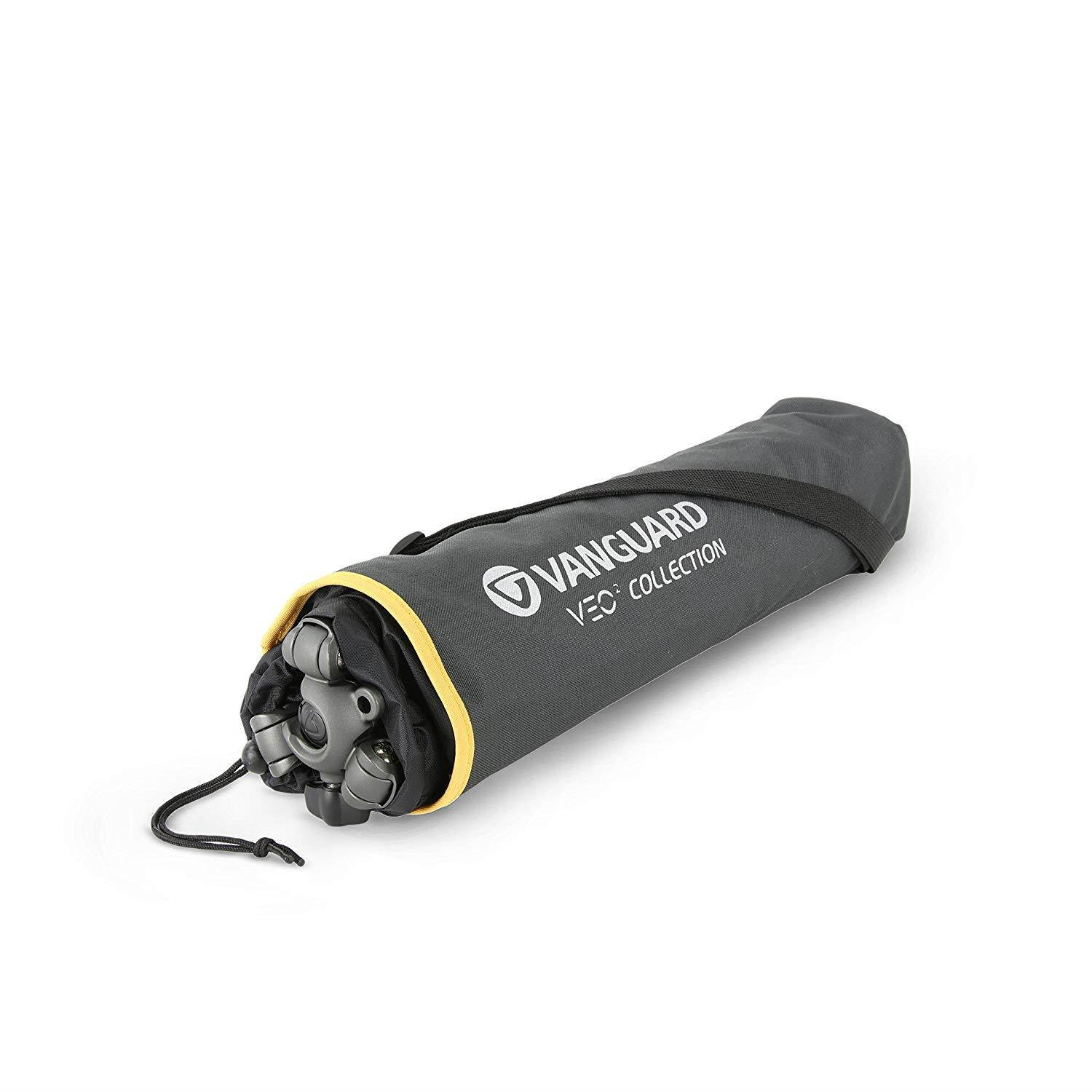 Vanguard VEO 2 204AB Red Aluminum Travel Tripod with VEO 2 BH-45 Ball Head for Sony, Nikon, Canon, Fujifilm Mirrorless, Compact System Camera (CSC), DSLR