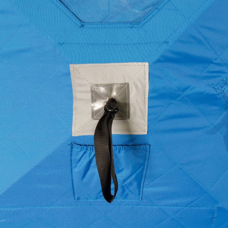 CLAM 14477 C-560 3-4 Person 7.5 Foot Lightweight Portable Pop-Up Ice Fishing Angler Thermal Hub Shelter Tent with Anchors, Tie Ropes, and Carrying Bag