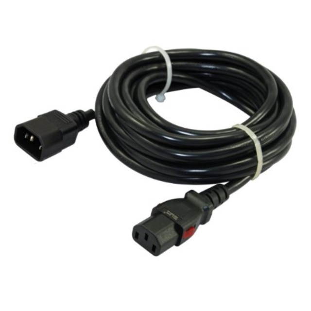 Conntek C14LC13-098 10-Amp 8.17-Feet IEC C14 to Locking IEC C13 With Push Lock feature