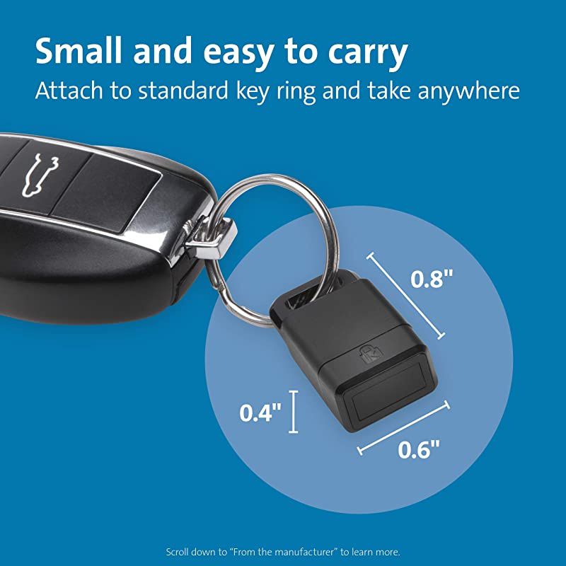 VeriMark USB Fingerprint Key Reader - Windows Hello, FIDO U2F, Anti-Spoofing (K67977WW),Black