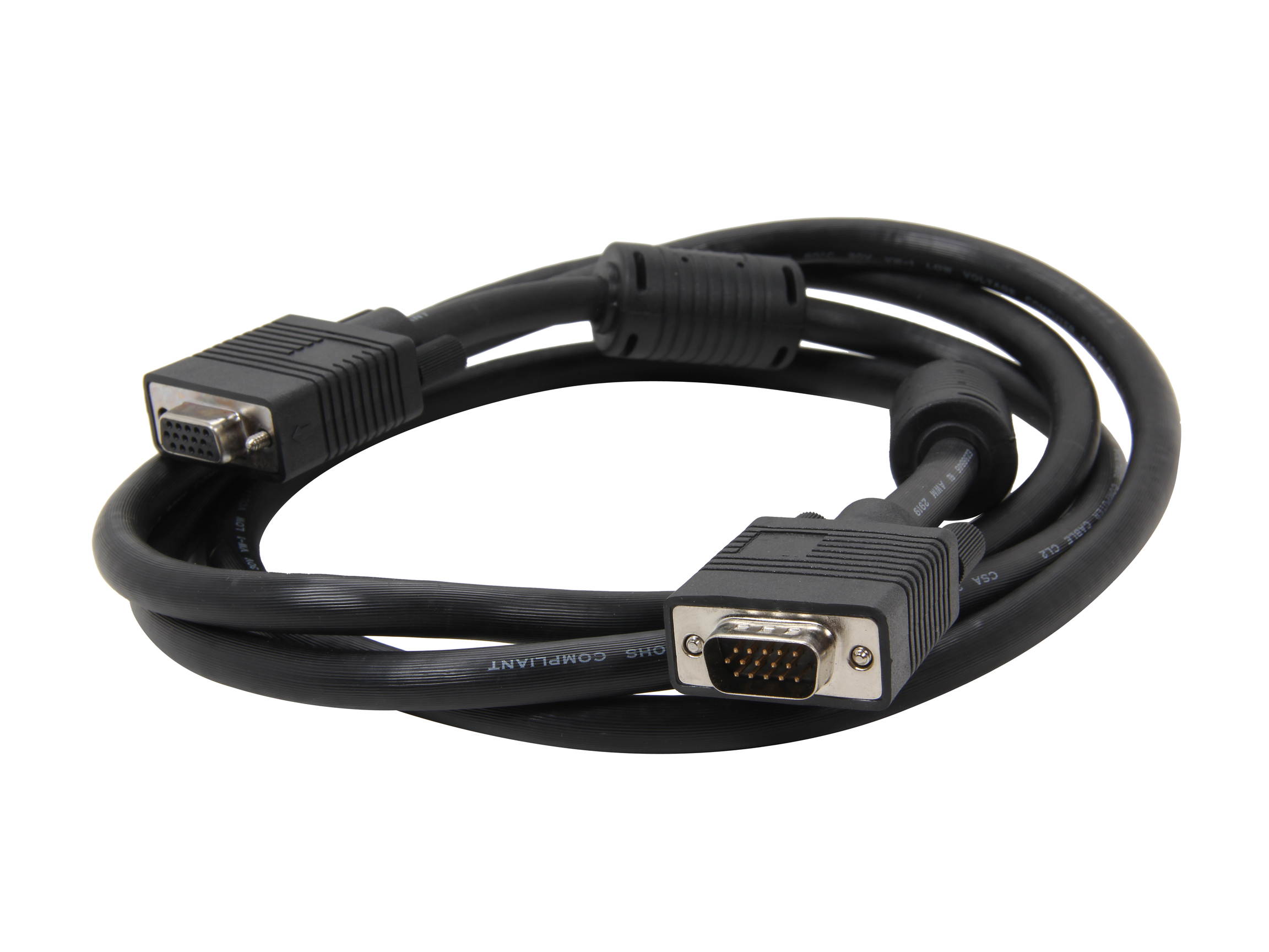 Kaybles SVGA-MF-6FT 6 ft. SVGA Cable Super Shield with Dual Ferrite Male to Female