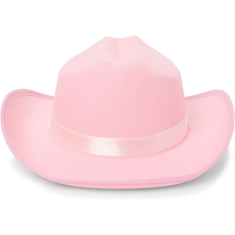 Blue Panda Set of 2 Cowboy Brown Hat & Blue Bandana for Kids Western Themed Birthday Party Halloween Costume