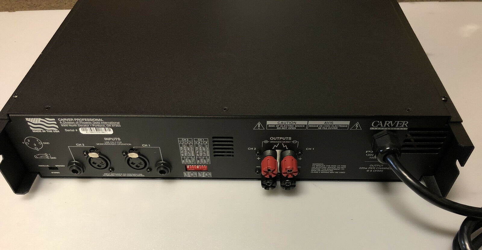 Carver Professional PXm450 Amplifier (NEW) Vintage RARE
