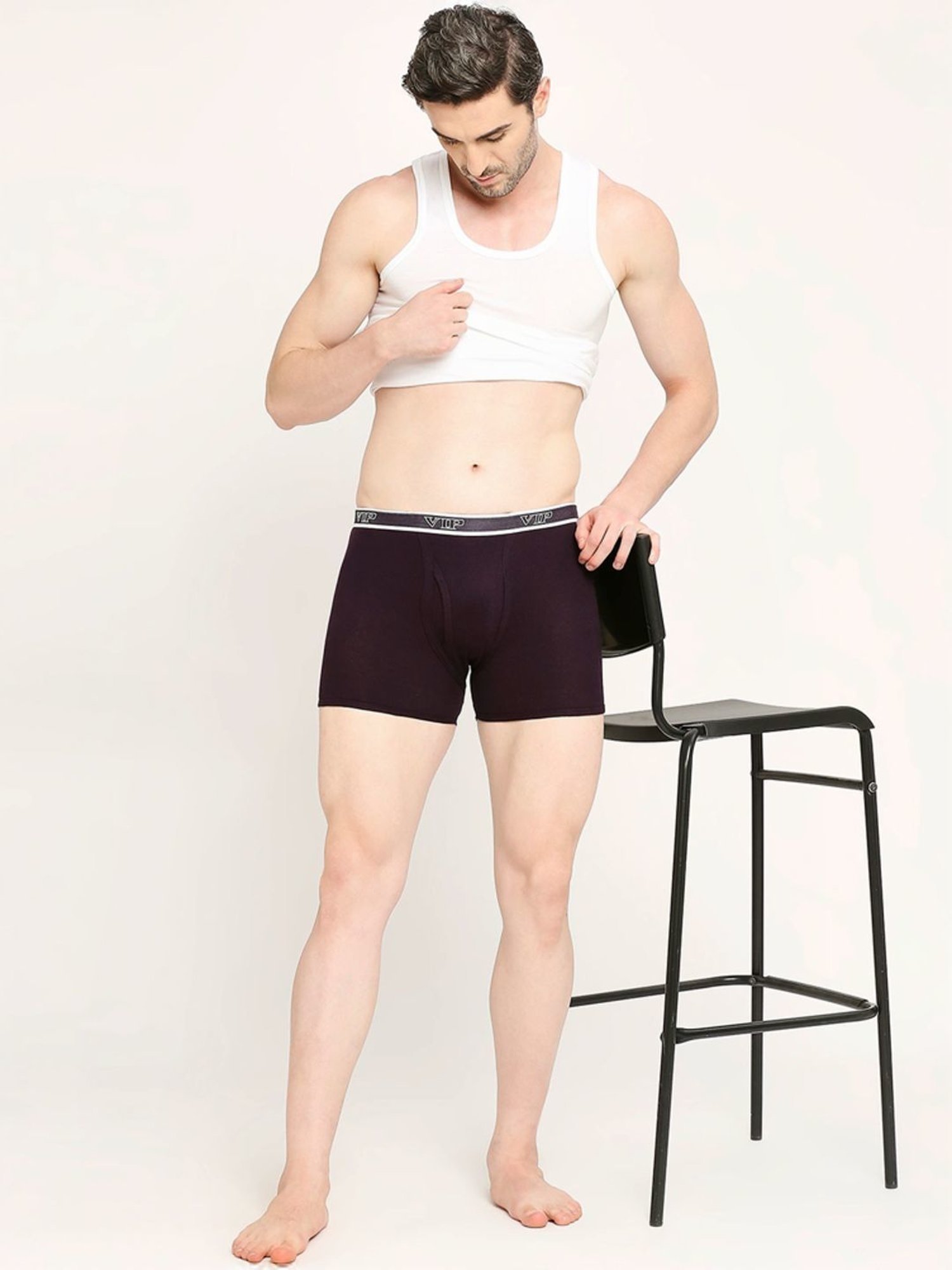 Vip White Regular Fit Vest - Pack Of 2