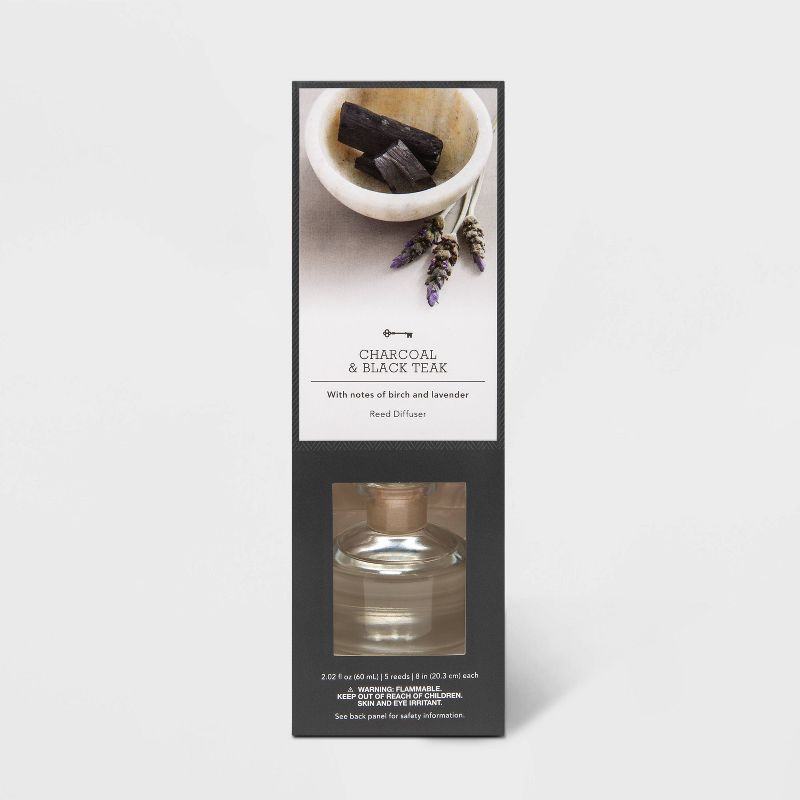 2.02 fl oz Charcoal and Black Teak Oil Reed Diffuser - Threshold™
