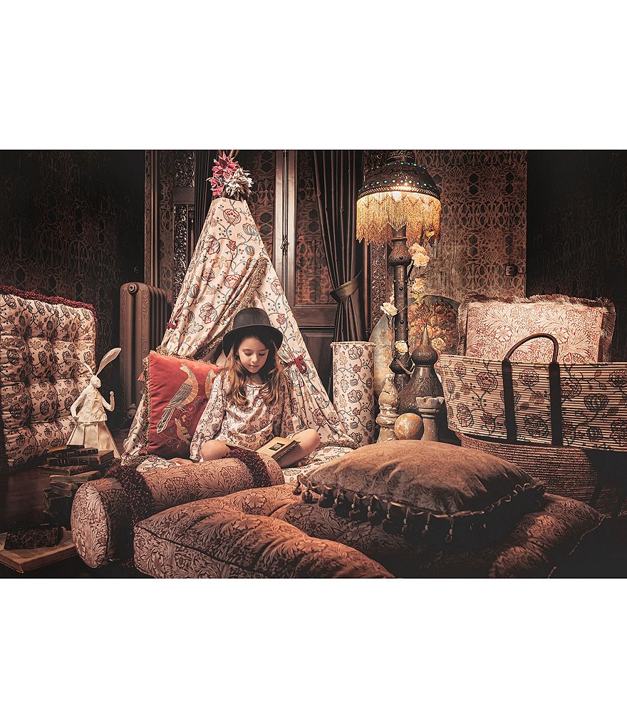 Edgehill Collection Hand-Woven Rattan Market Basket