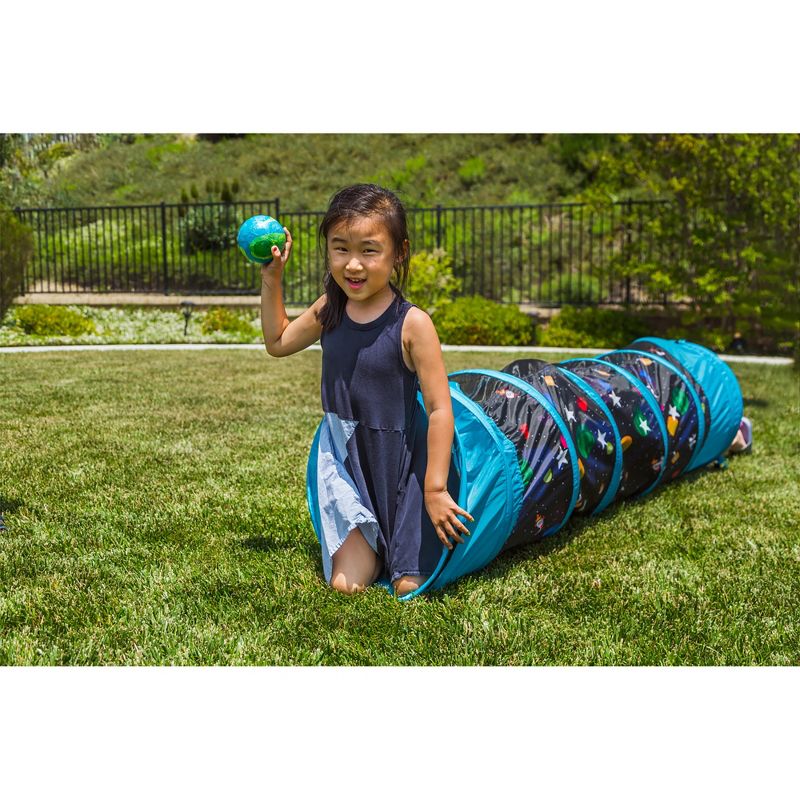 Pacific Play Tents Kids Glow In The Dark Galaxy Play Tunnel 6Ft