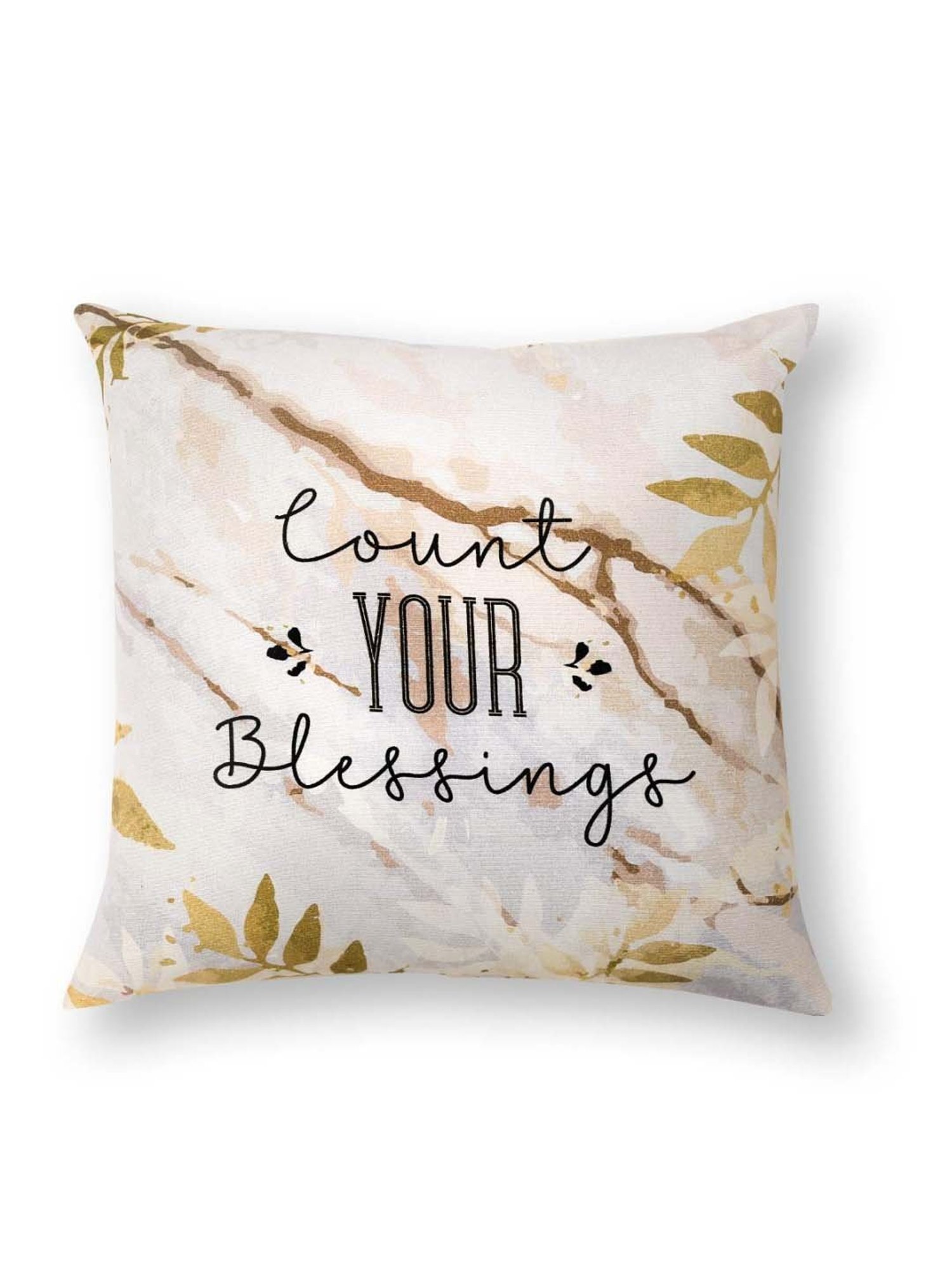 Home4U Jocob Beige Cotton Duck Cushion Cover - Set of 1