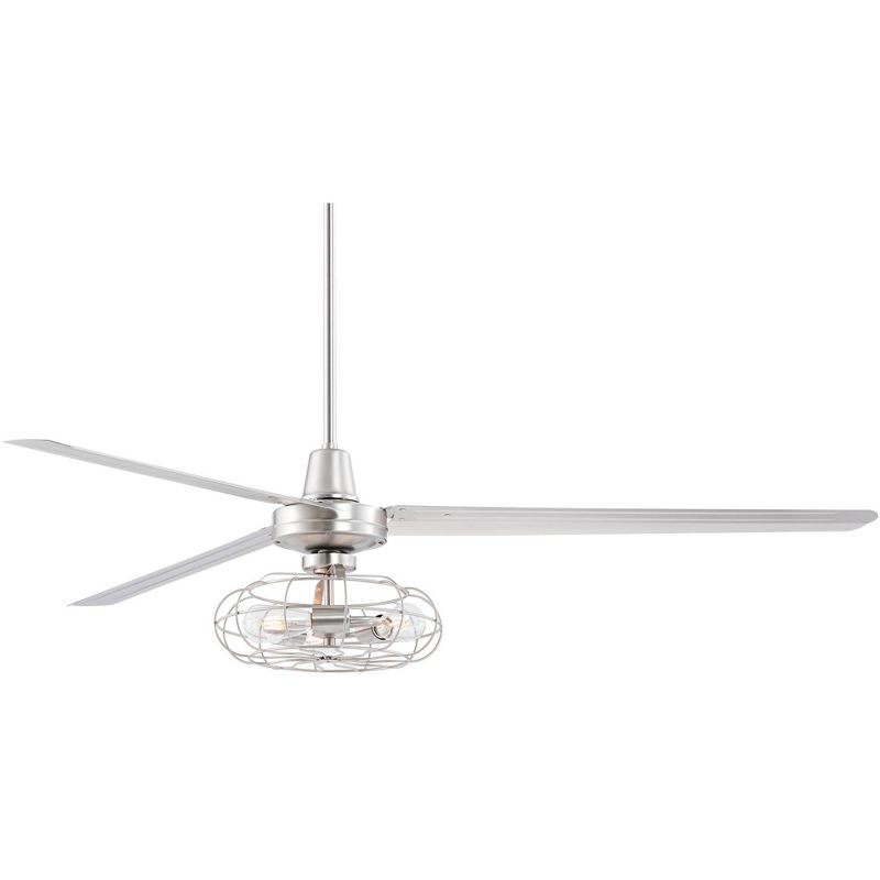 52" LED Antique Crystal Lighted Ceiling Fan White/Champagne - River of Goods