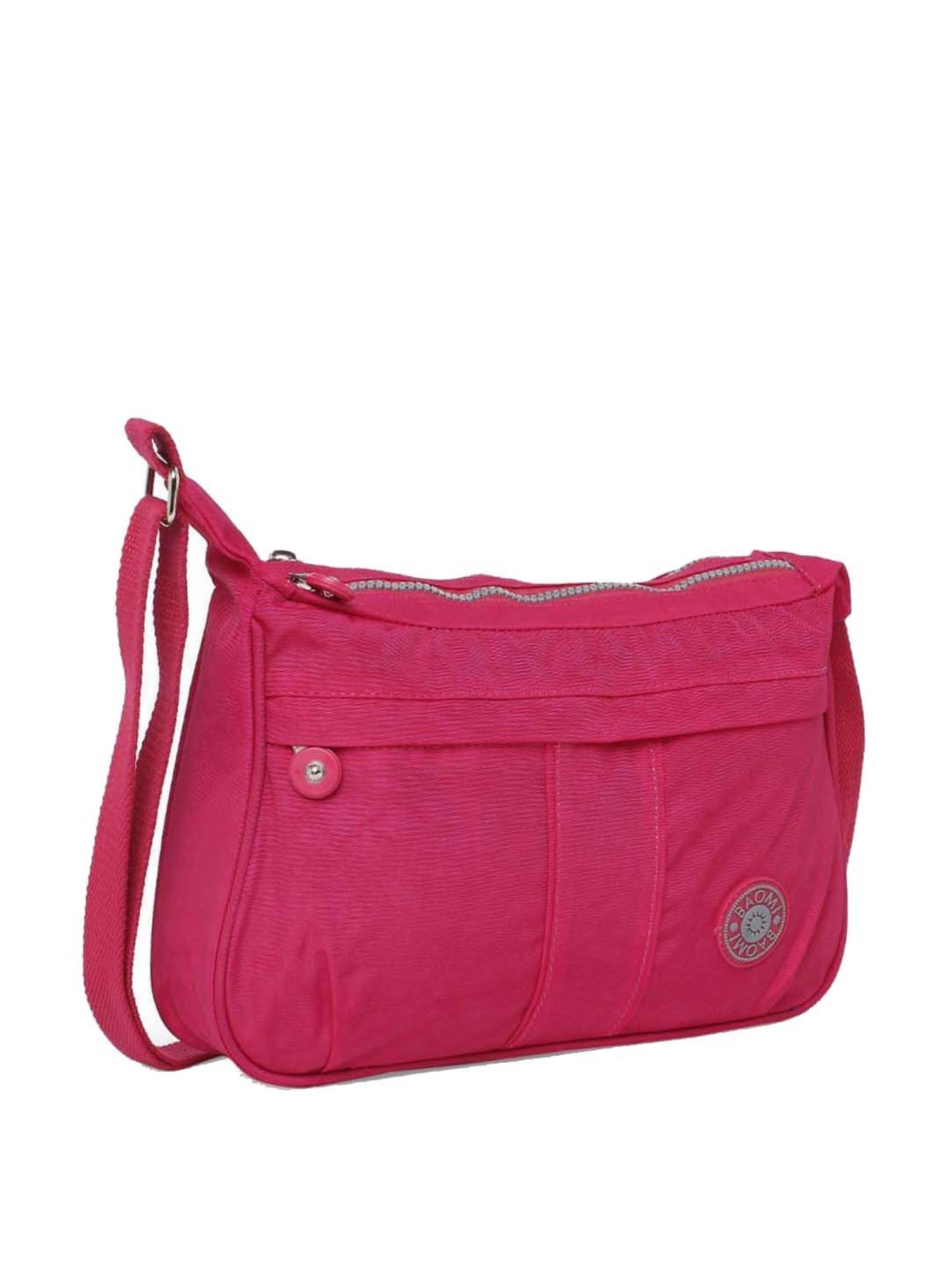 Baomi Pink Solid Medium Cross Body Bag