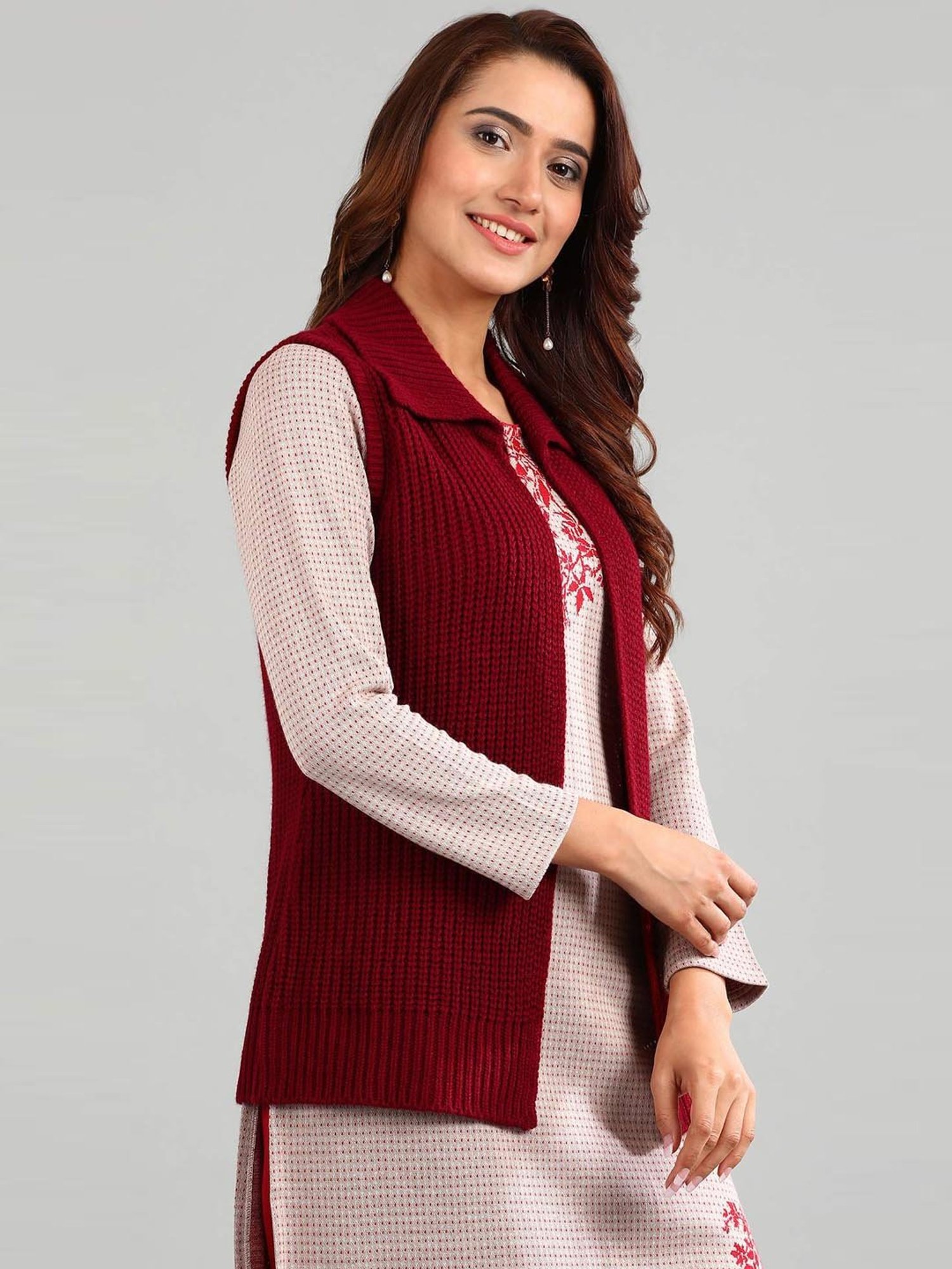 Aurelia Red Regular Fit Sweater