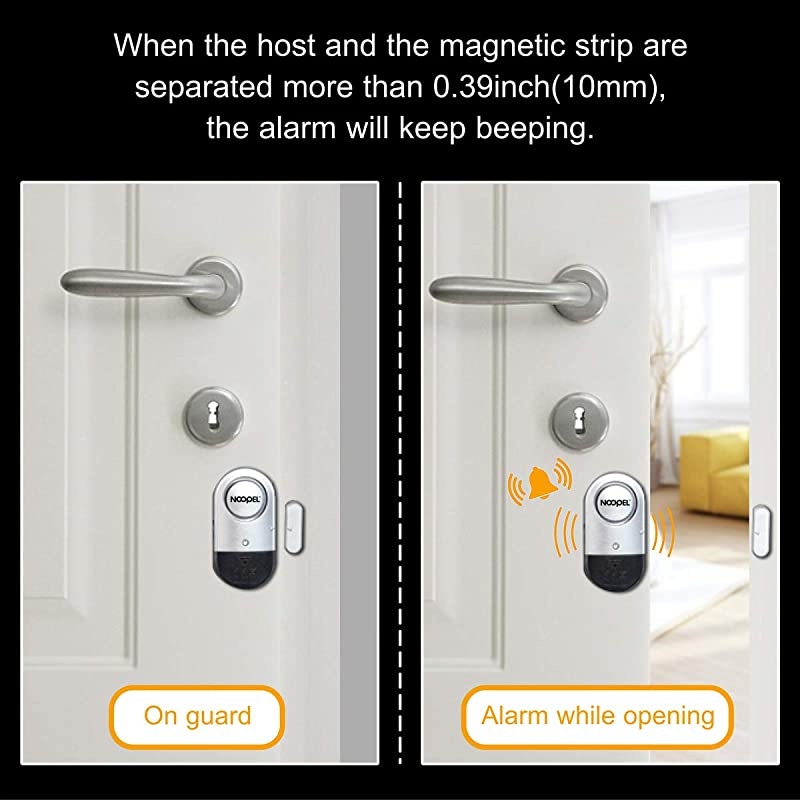 Window Door Alarms 4 Pack  Pool Alarms for Doors Magnetic Entry Sensor Burglar Alert 120DB Loud for Home Security Kids Safety