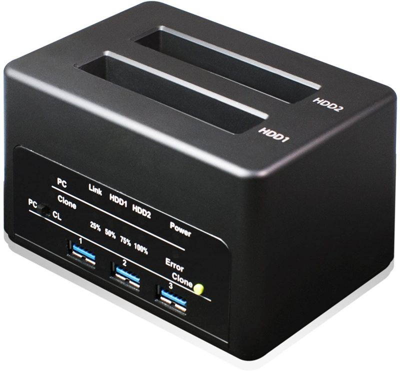 HornetTek MultiDock USB 3.0 Dual 2.5" (Notebook Size) HDD/SDD Docking w/3-Port USB Fast (1-Port Fast Charging)