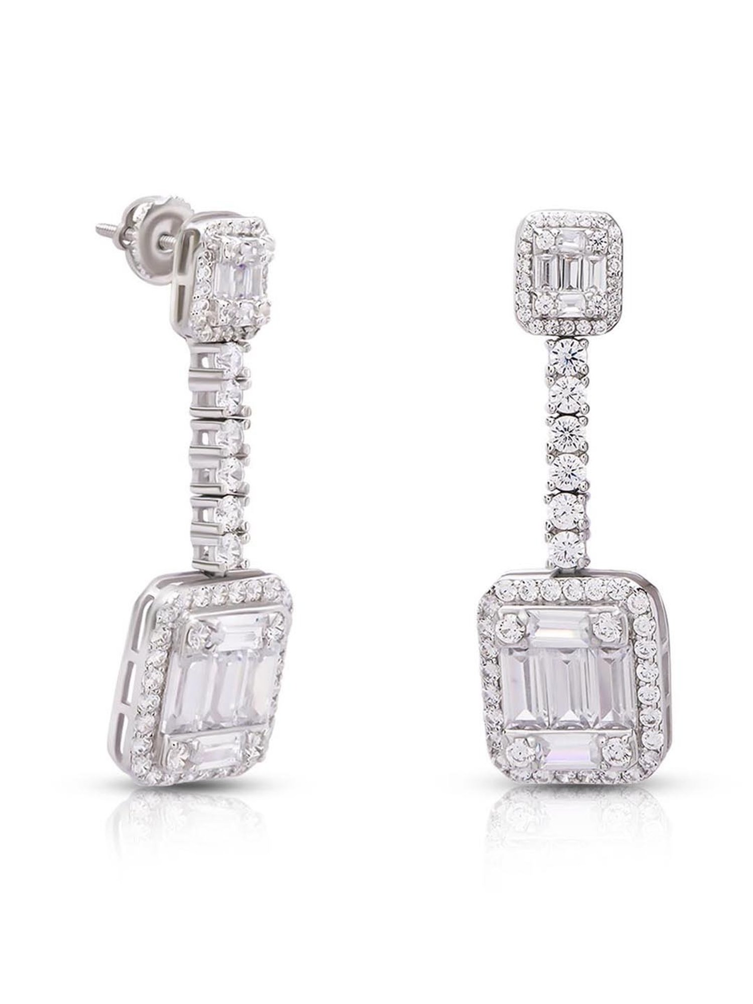 Anayra 92.5 Sterling Silver Classic Earrings for Women