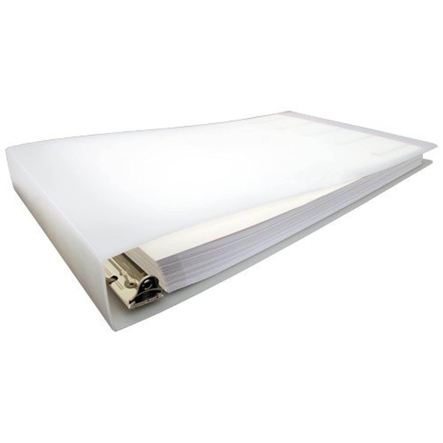 11x17 1-1/2" Angle-D Ring, Clear Frost Poly Binder (516608)