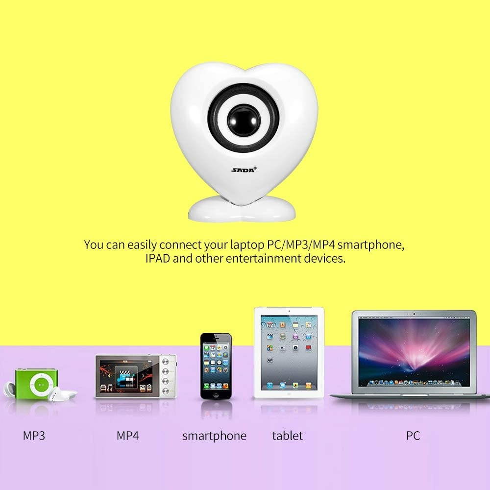 Docooler V-188 Digital Speaker Mini 3.5mm Wired Speaker Portable USB-Powered Speaker 3W Output for Mobile Phone Laptop Computer