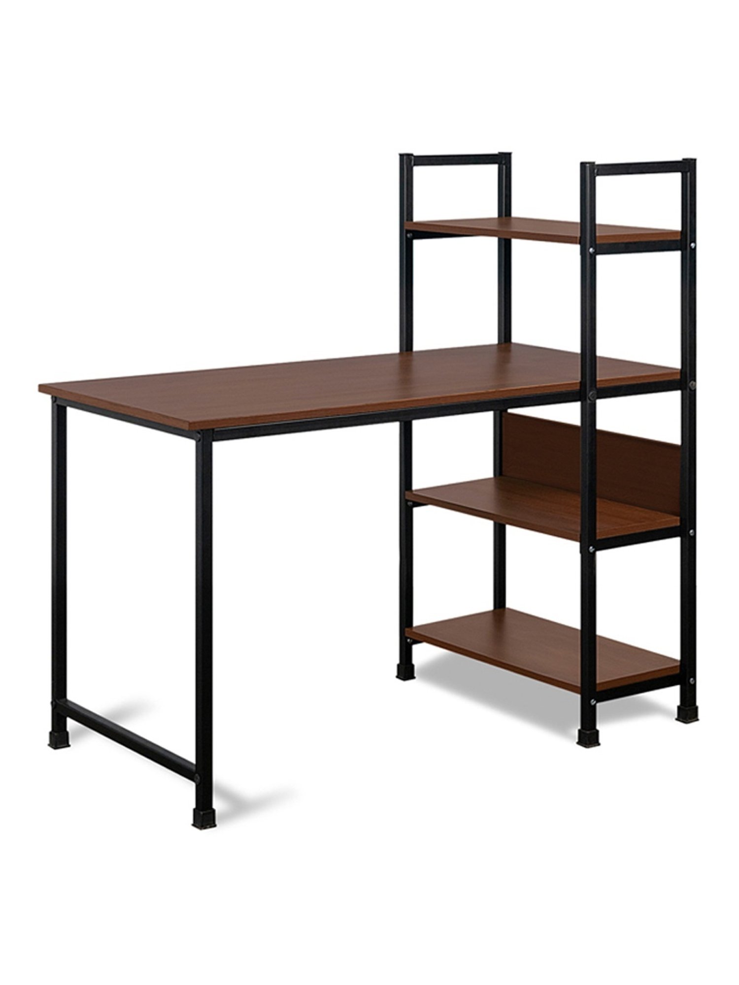 Delite Kom Stark Acacia Dark Black Metal Free Standing Study Table