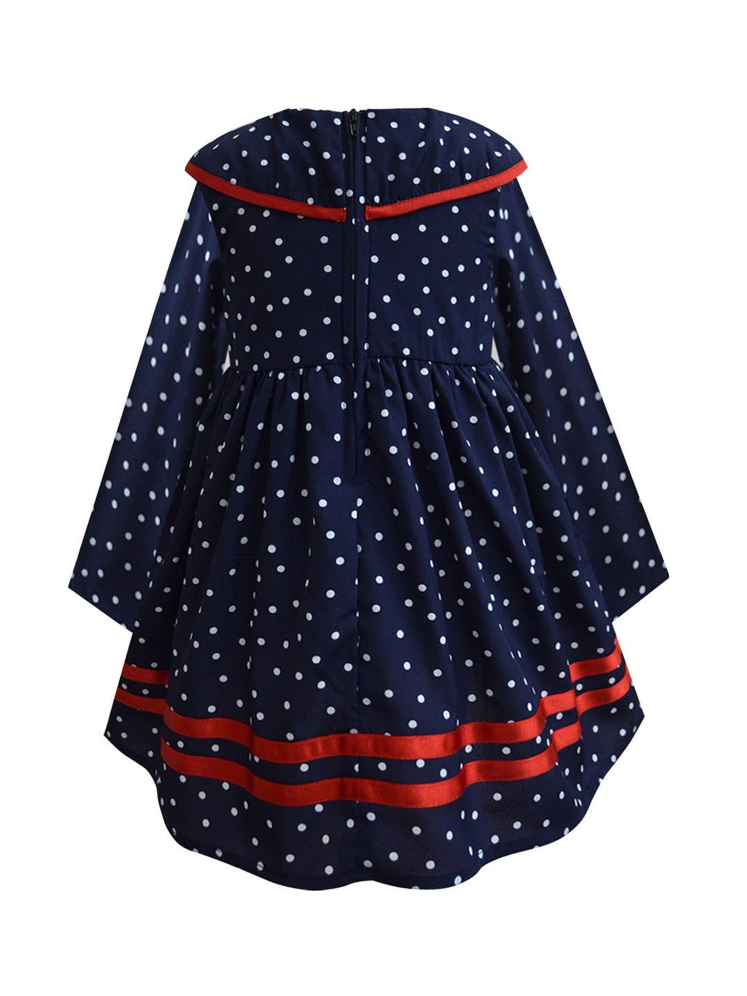 A.T.U.N. Navy Printed Full Sleeves Dress