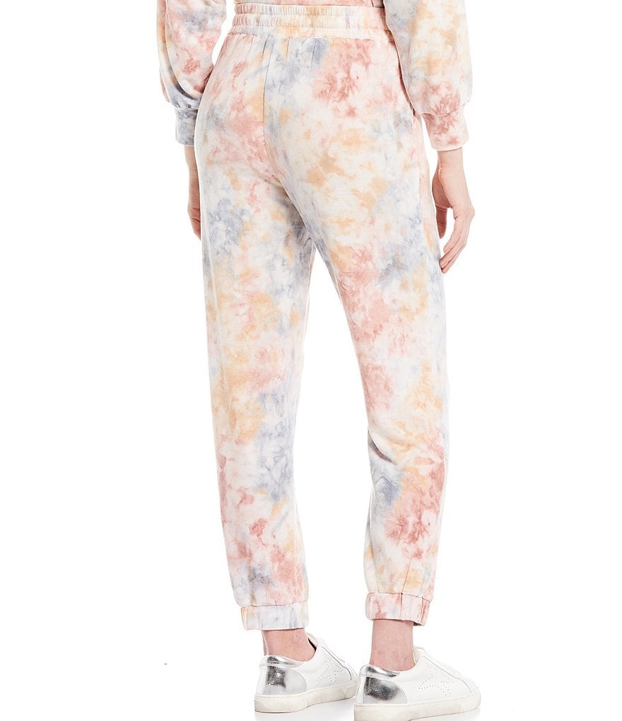 Skies Are Blue Tie Dye French Terry Coordinating Drawstring Joggers