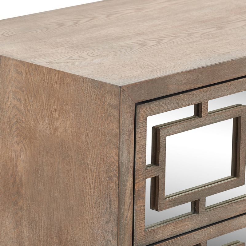 Hayworth 3 Drawer Mirrored Chest Gray - Finch