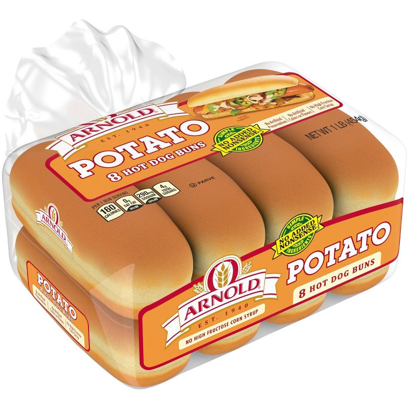 Arnold Potato Hot Dog Buns - 15oz/8ct