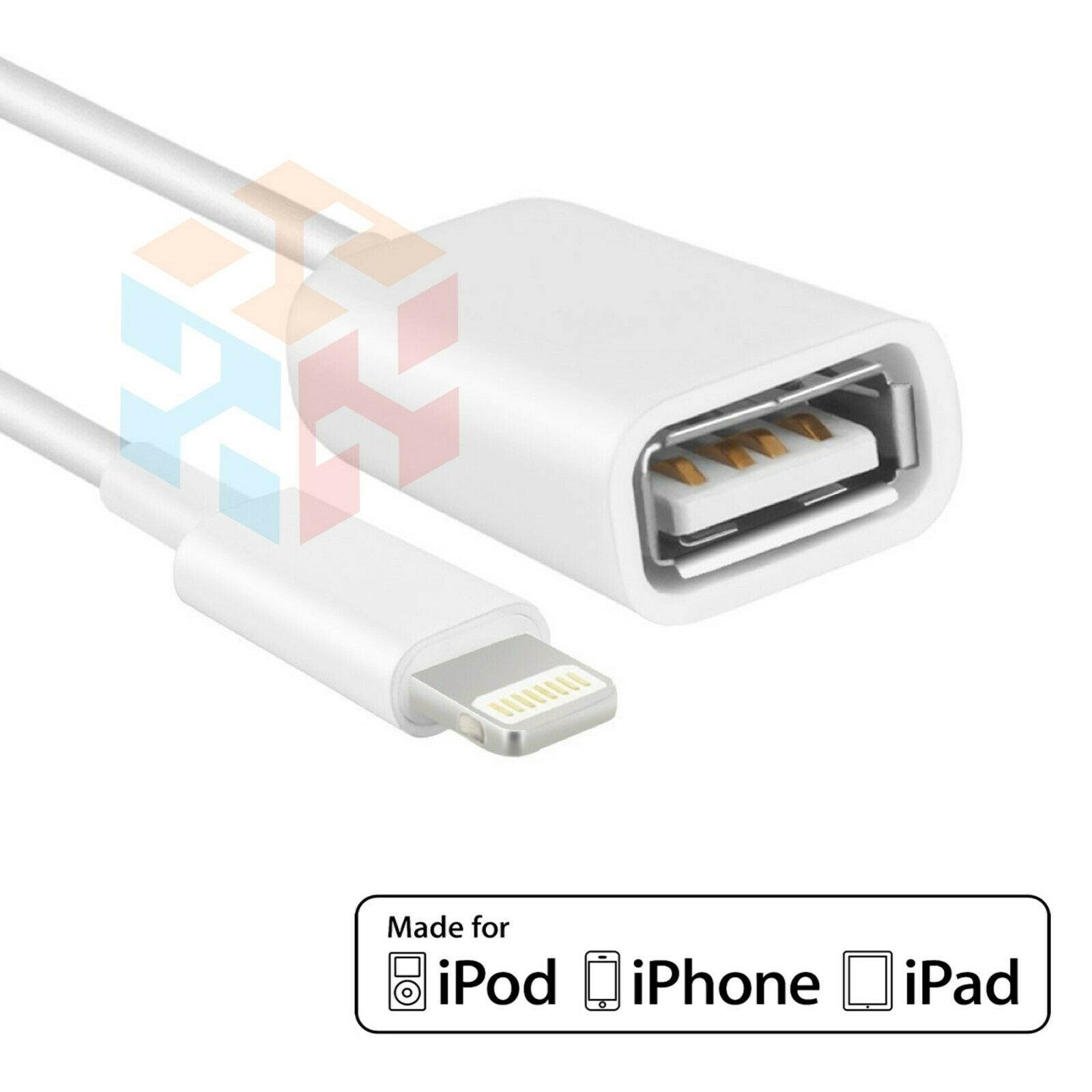 For iPhone 5 5s 6 6s Plus 7/XS/XR/X 8 Pin Male To USB Female OTG Adapter Cable