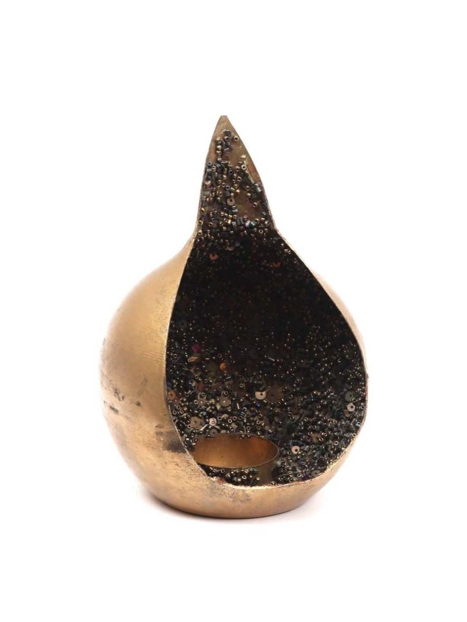 Artisans Rose Golden Iron Shasta Tea Light Holder - Set of 1