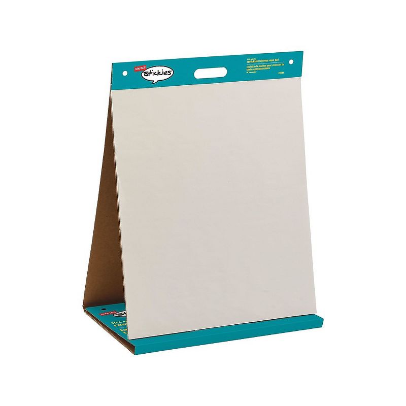 Staples Stickies Tabletop Easel Pad 20" x 23" White 20 Sheets/Pad (23448) 958102