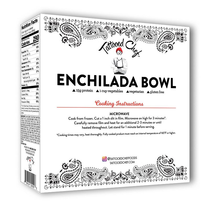 Tattooed Chef Frozen Enchilada Bowl - 10oz
