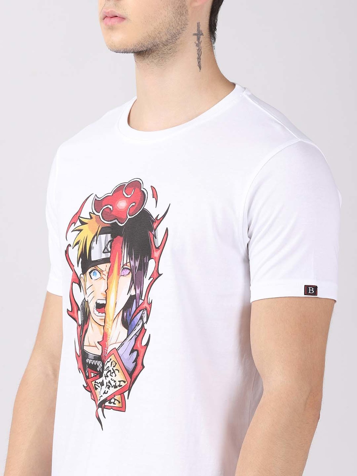 Bushirt White Cotton Crew T-Shirt