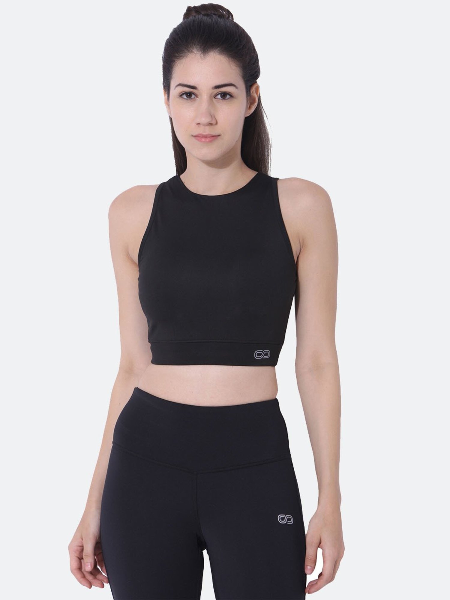 SILVERTRAQ Black Relaxed Fit Crop Top