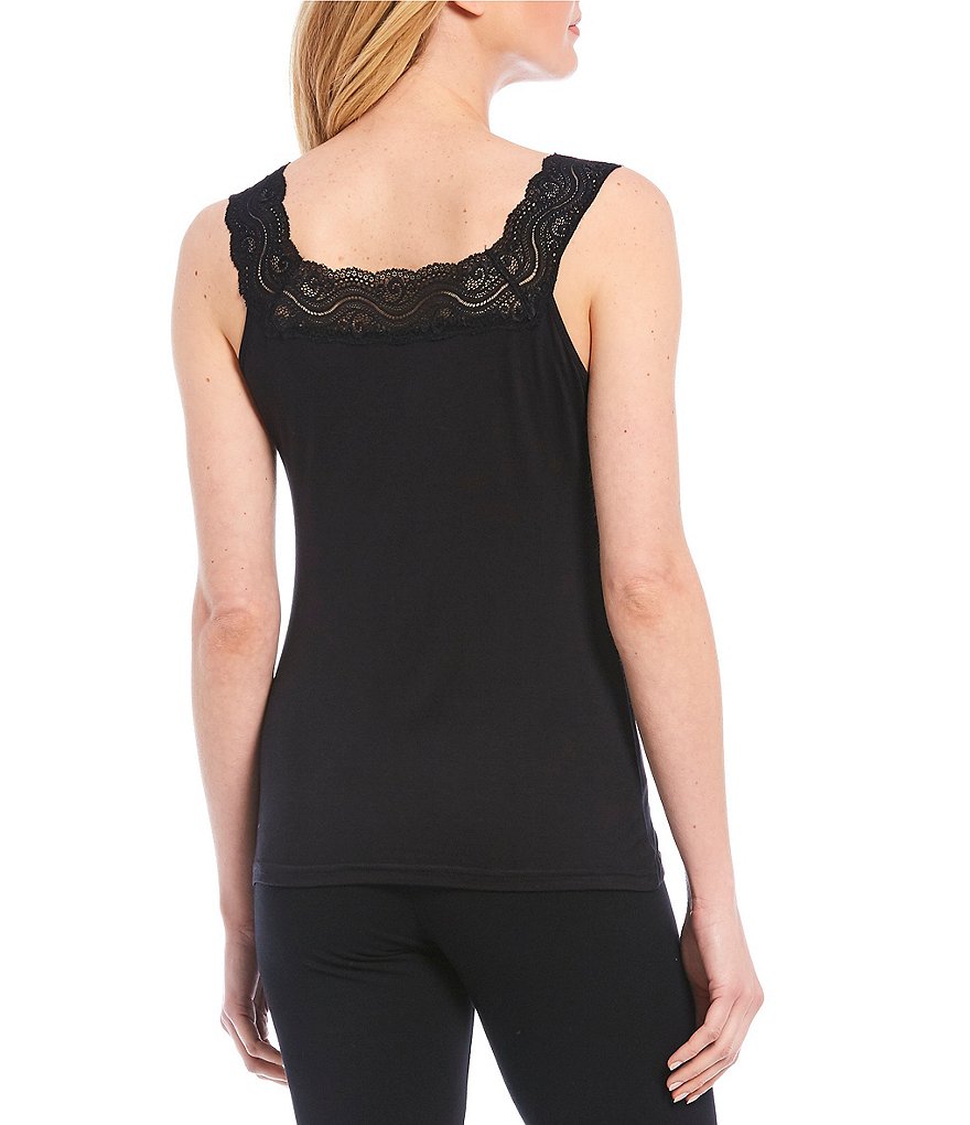 Modern Movement Reversible Lace-Trimmed Microfiber Camisole